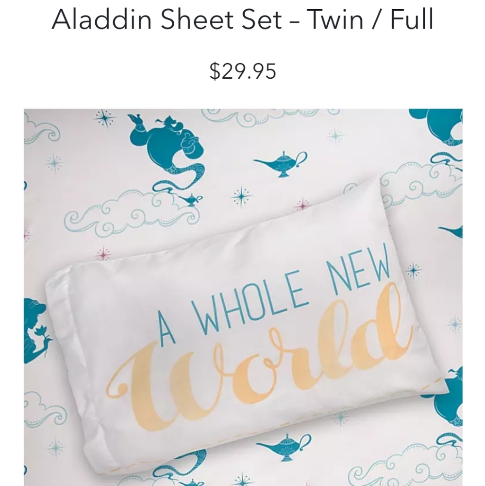Aladdin bed set sheets